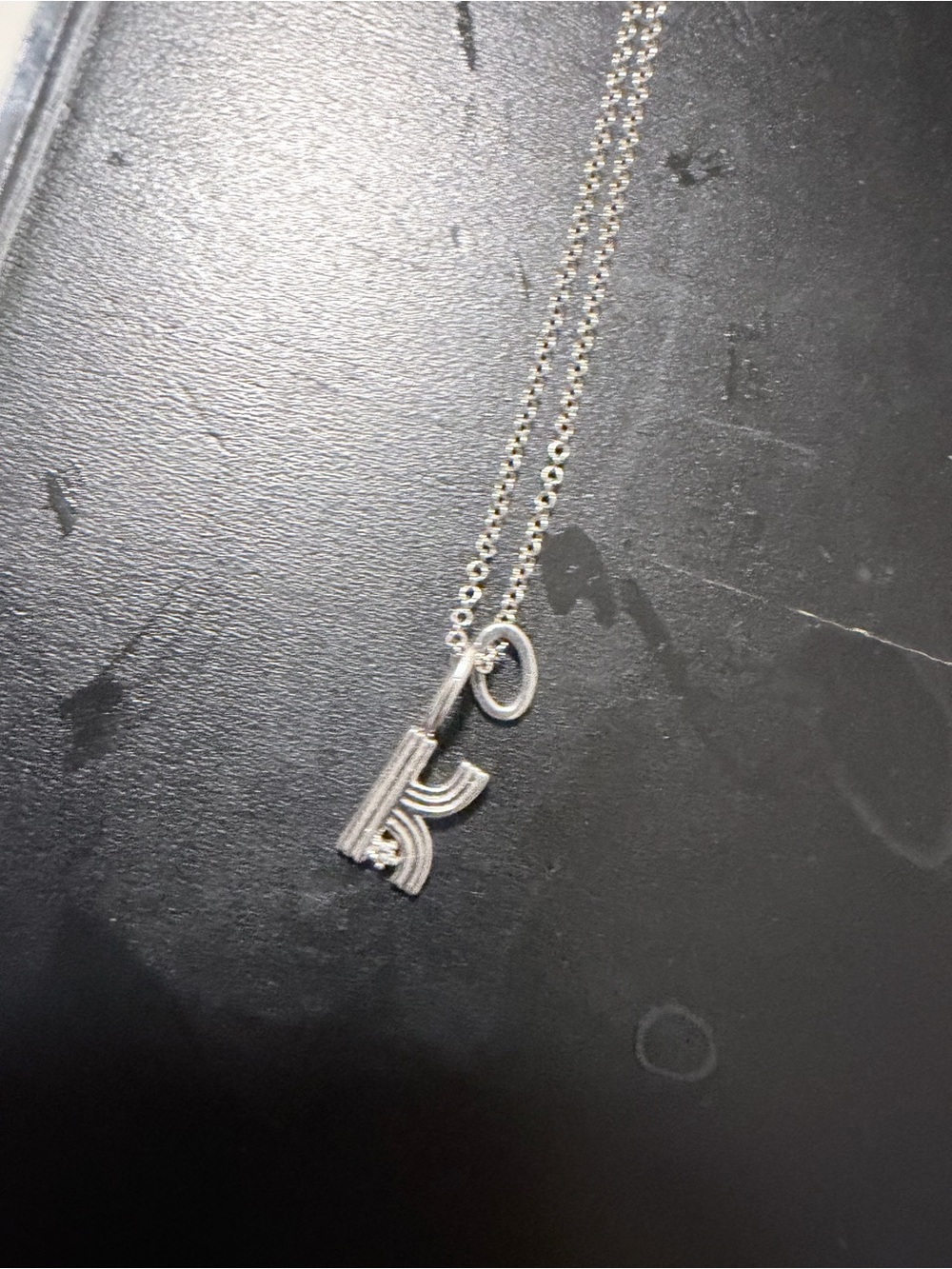 Adina Reyter Sterling Initial 'K' Pendant Necklace in Silver - Picture 2 of 4